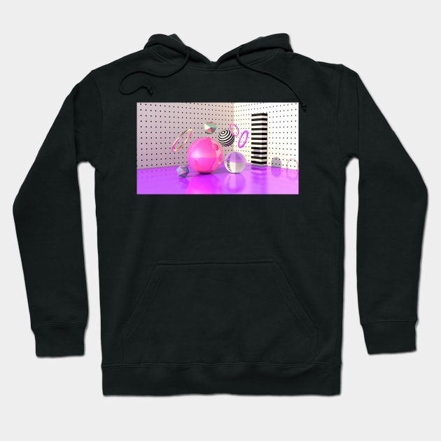 3d memphis Hoodie by eve__3d